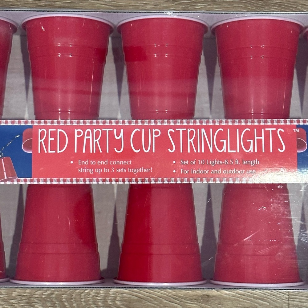 Red solo cup party lights NWT